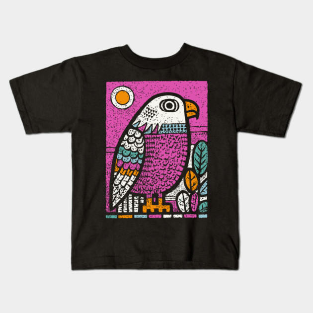 Psychedelic Eagle Totem | Vision Quest Spirit Guide Kids T-Shirt by TuncGK