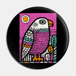 Psychedelic Eagle Totem | Vision Quest Spirit Guide Pin