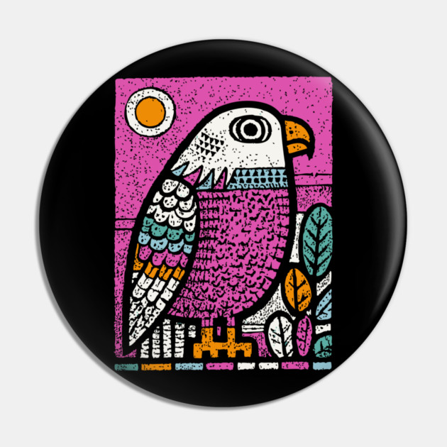 Psychedelic Eagle Totem | Vision Quest Spirit Guide Pin by TuncGK