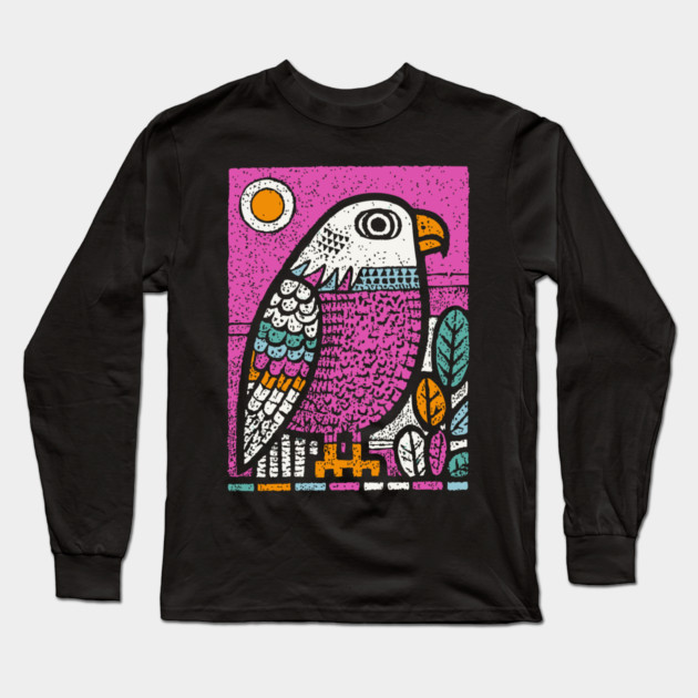 Psychedelic Eagle Totem | Vision Quest Spirit Guide Long Sleeve T-Shirt by TuncGK