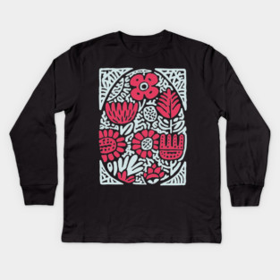 Slavic Folk Art Egg | Pysanky Inspired Design Kids Long Sleeve T-Shirt