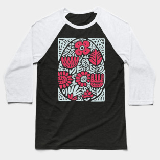 Slavic Folk Art Egg | Pysanky Inspired Design Baseball T-Shirt