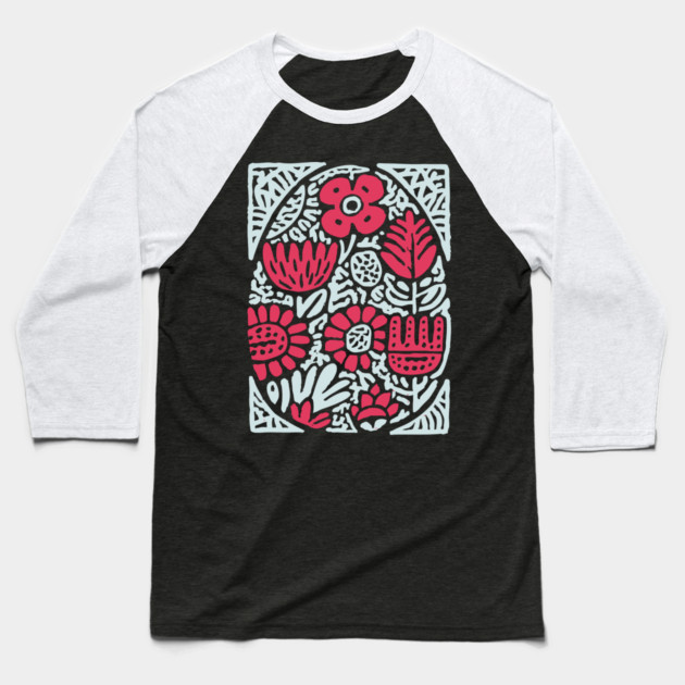 Slavic Folk Art Egg | Pysanky Inspired Design Baseball T-Shirt by TuncGK