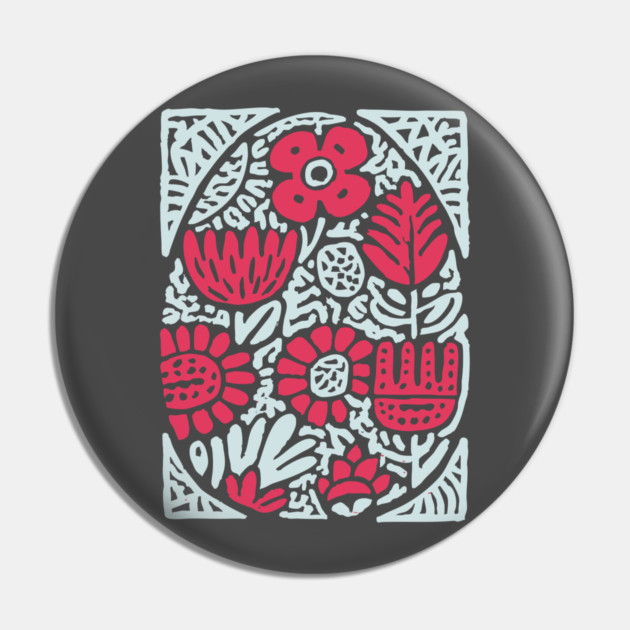 Slavic Folk Art Egg | Pysanky Inspired Design Pin by TuncGK