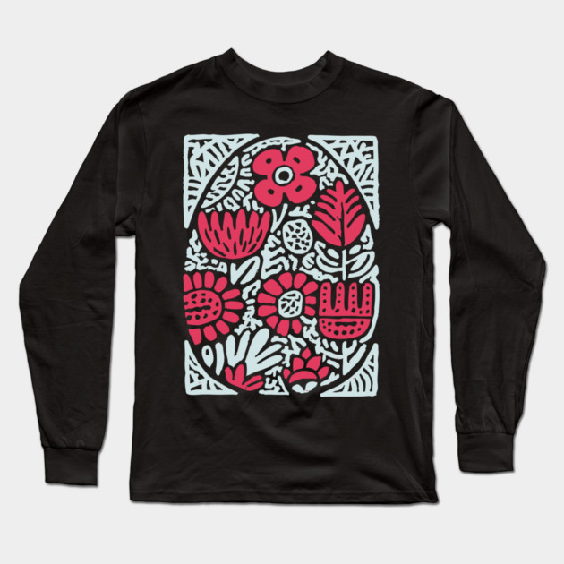 Slavic Folk Art Egg | Pysanky Inspired Design Long Sleeve T-Shirt by TuncGK