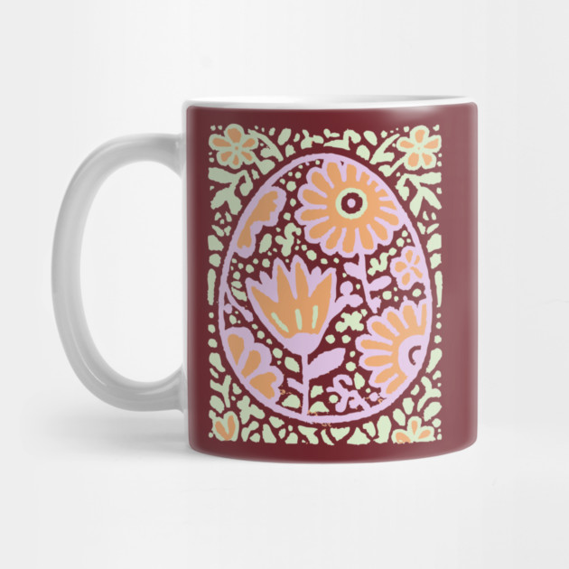 Groovy Floral Egg | Retro Spring Graphic by TuncGK