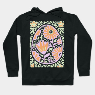 Groovy Floral Egg | Retro Spring Graphic Hoodie