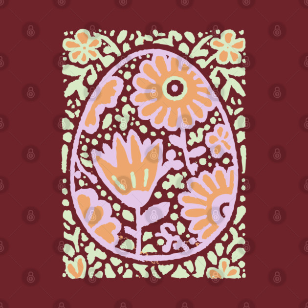 Groovy Floral Egg | Retro Spring Graphic by TuncGK