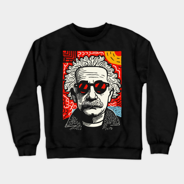 Pop Art Einstein | The Eccentric Genius Crewneck Sweatshirt by TuncGK