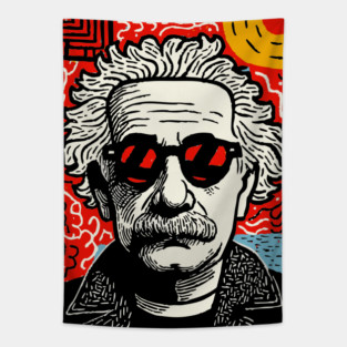 Pop Art Einstein | The Eccentric Genius Tapestry