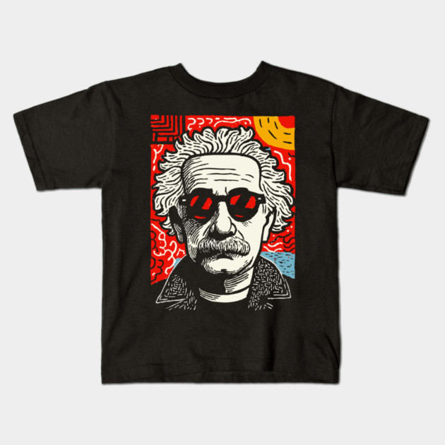 Pop Art Einstein | The Eccentric Genius Kids T-Shirt by TuncGK