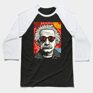 Pop Art Einstein | The Eccentric Genius Baseball T-Shirt