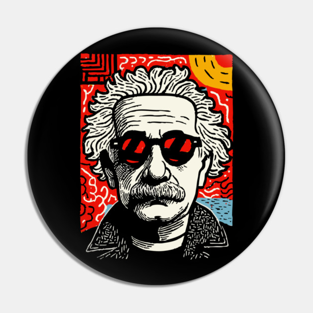 Pop Art Einstein | The Eccentric Genius Pin by TuncGK
