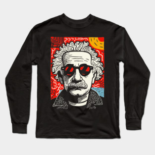 Pop Art Einstein | The Eccentric Genius Long Sleeve T-Shirt