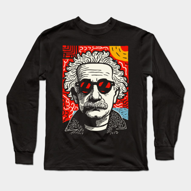 Pop Art Einstein | The Eccentric Genius Long Sleeve T-Shirt by TuncGK