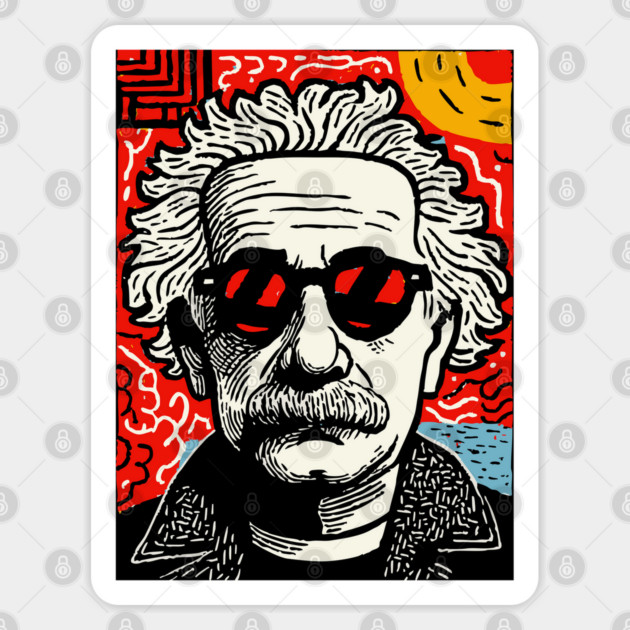 Pop Art Einstein | The Eccentric Genius Sticker by TuncGK