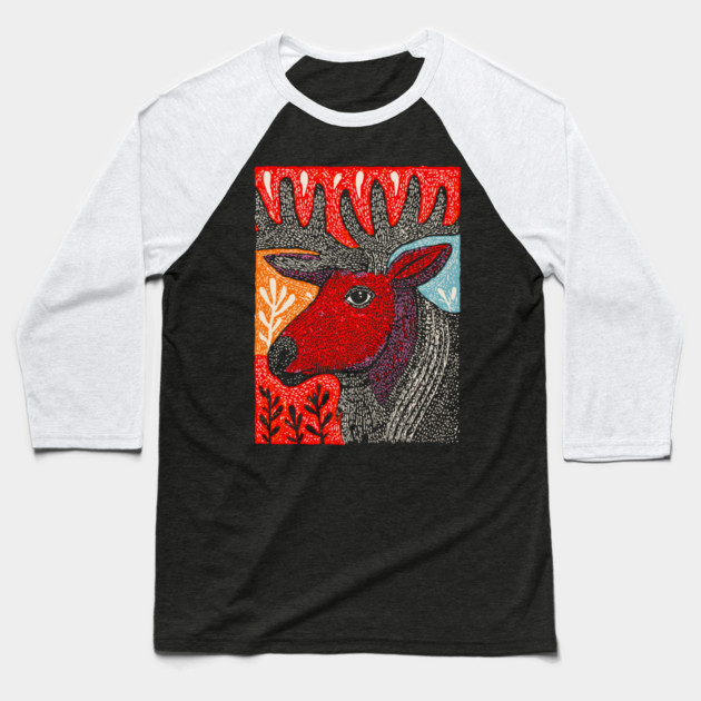 Autumn Elk | The Hart of the Forest Baseball T-Shirt by TuncGK