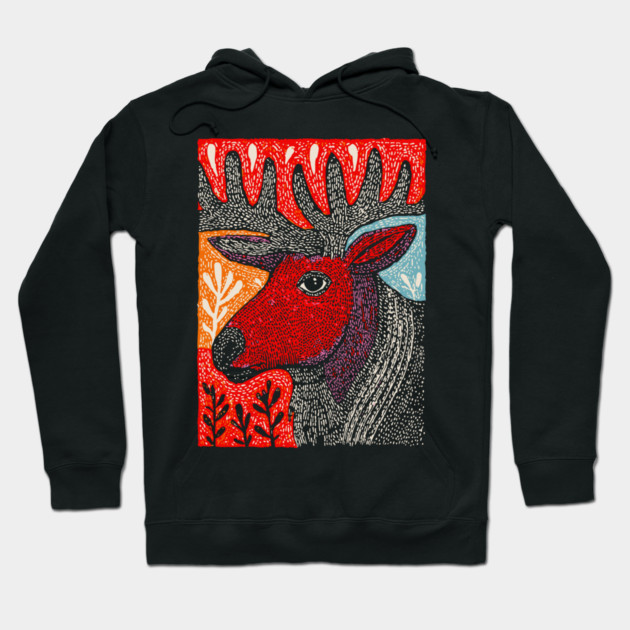 Autumn Elk | The Hart of the Forest Hoodie by TuncGK