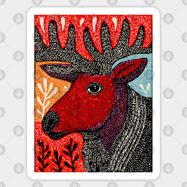 Autumn Elk | The Hart of the Forest Sticker by TuncGK