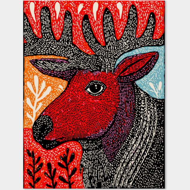 Autumn Elk | The Hart of the Forest Wall Art by TuncGK