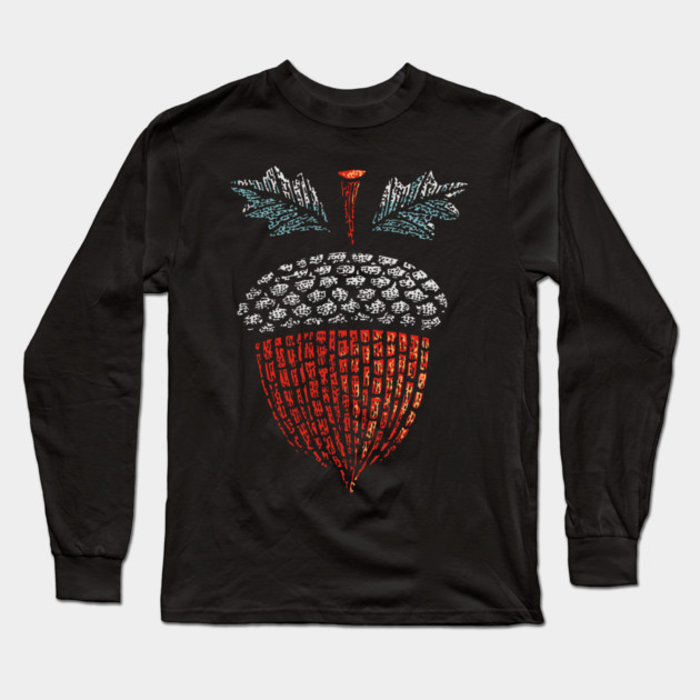 Autumn Acorn | The Mighty Oak Seed Long Sleeve T-Shirt by TuncGK