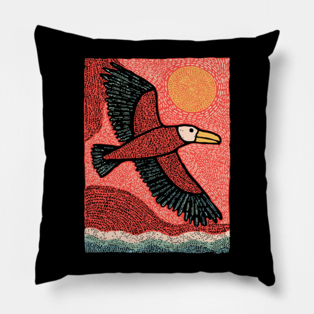 Albatross at Sea | The Mariner's Omen Pillow by TuncGK