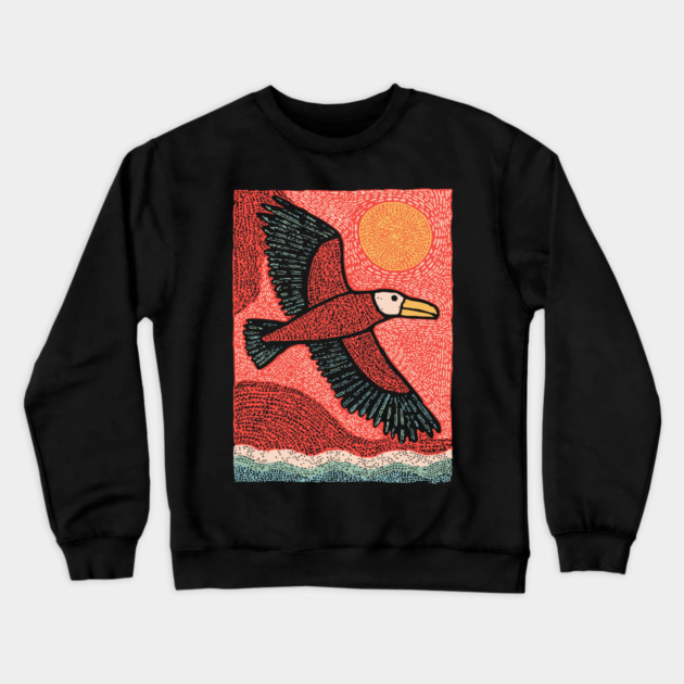 Albatross at Sea | The Mariner's Omen Crewneck Sweatshirt by TuncGK