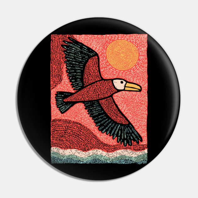 Albatross at Sea | The Mariner's Omen Pin by TuncGK