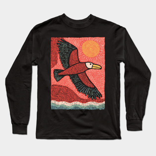 Albatross at Sea | The Mariner's Omen Long Sleeve T-Shirt by TuncGK