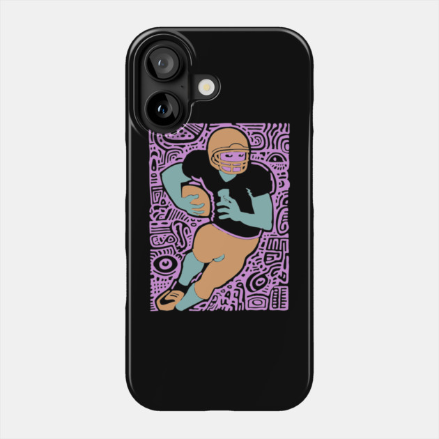 Psychedelic Football Player | Abstract Gridiron Art Phone Case by TuncGK