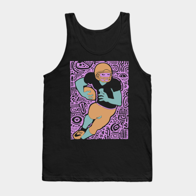 Psychedelic Football Player | Abstract Gridiron Art Tank Top by TuncGK