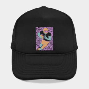 Psychedelic Football Player | Abstract Gridiron Art Hat