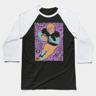 Psychedelic Football Player | Abstract Gridiron Art Baseball T-Shirt