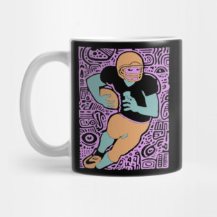 Psychedelic Football Player | Abstract Gridiron Art Mug