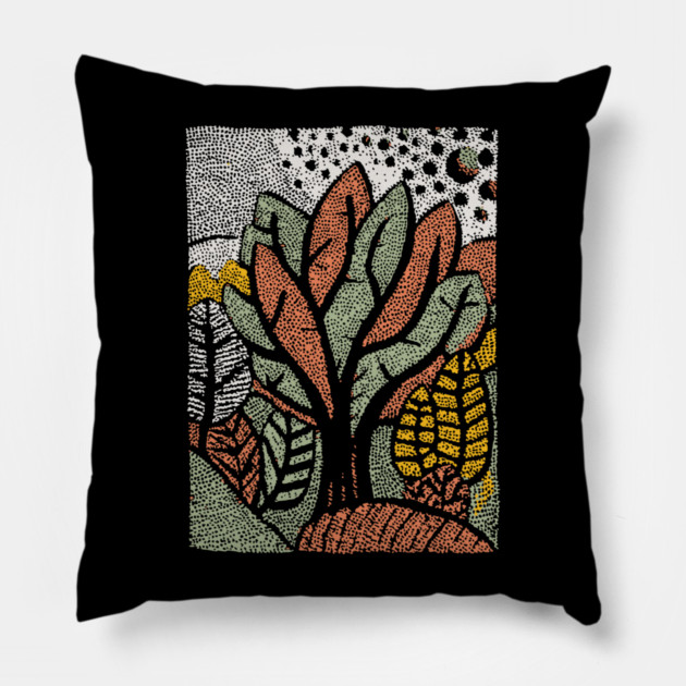 Abstract Autumn Leaves | The Changing of the Seasons Pillow by TuncGK