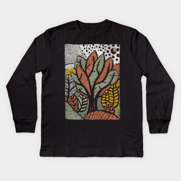 Abstract Autumn Leaves | The Changing of the Seasons Kids Long Sleeve T-Shirt by TuncGK