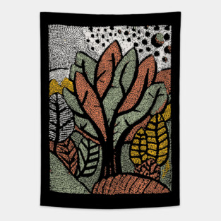 Abstract Autumn Leaves | The Changing of the Seasons Tapestry