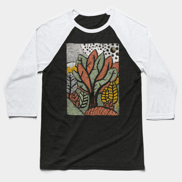 Abstract Autumn Leaves | The Changing of the Seasons Baseball T-Shirt by TuncGK