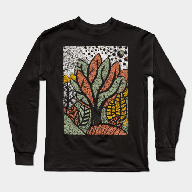 Abstract Autumn Leaves | The Changing of the Seasons Long Sleeve T-Shirt by TuncGK