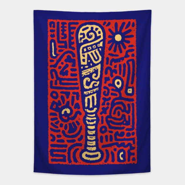 Primal Baseball Bat | The Ol' Sandlot Slugger Tapestry by TuncGK