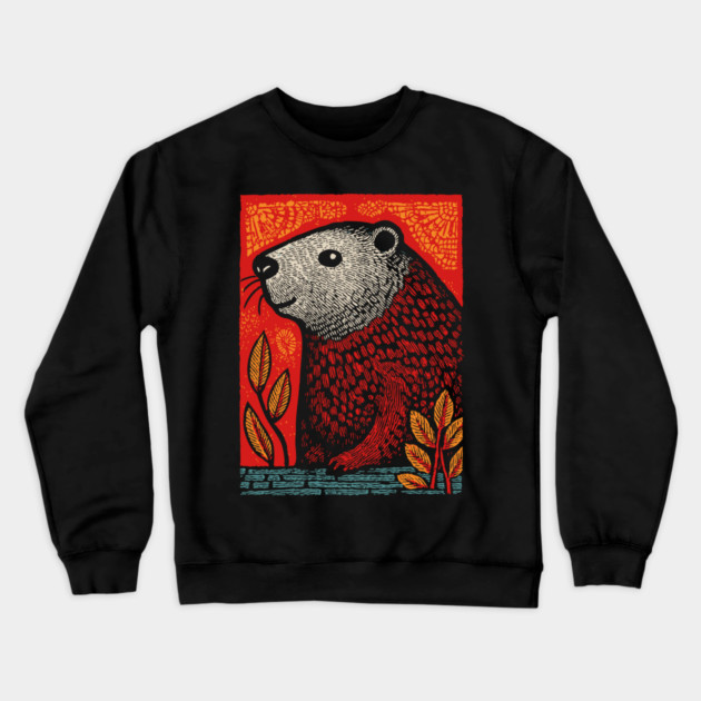 Industrious Beaver | The Woodland Engineer Crewneck Sweatshirt by TuncGK