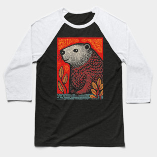 Industrious Beaver | The Woodland Engineer Baseball T-Shirt
