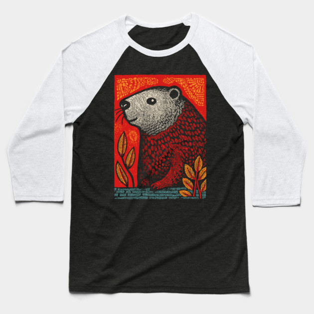 Industrious Beaver | The Woodland Engineer Baseball T-Shirt by TuncGK