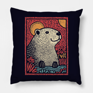 Gentle Beaver | The Cozy River Dweller Pillow