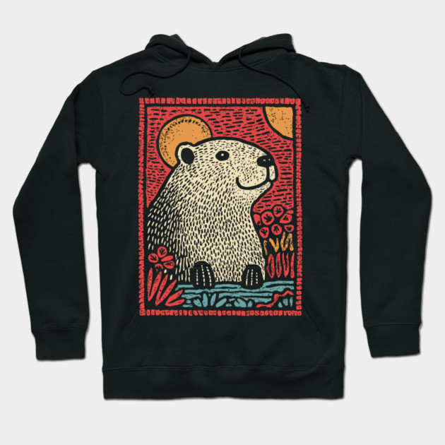 Gentle Beaver | The Cozy River Dweller Hoodie by TuncGK