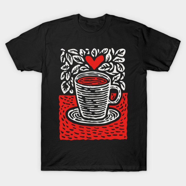A Cup of Love | The Morning Coffee Ritual T-Shirt by TuncGK