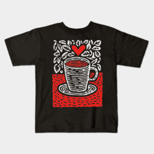 A Cup of Love | The Morning Coffee Ritual Kids T-Shirt