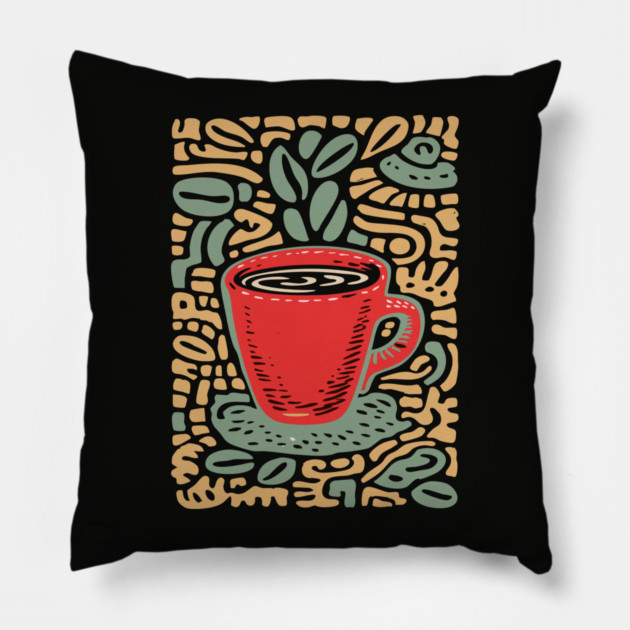 Groovy Coffee Mug | The Abstract Morning Brew Pillow by TuncGK