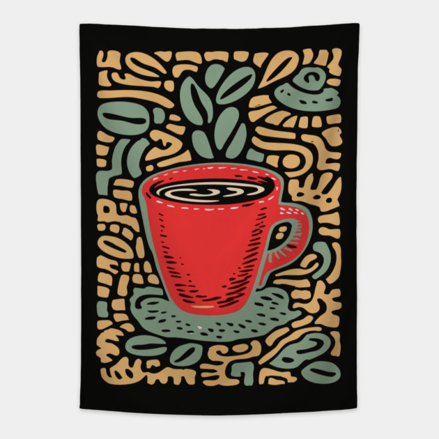 Groovy Coffee Mug | The Abstract Morning Brew Tapestry by TuncGK