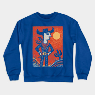 Cosmic Cowboy | The Abstract Southwestern Rider Crewneck Sweatshirt